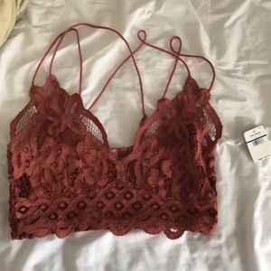 Free people coral top/bra